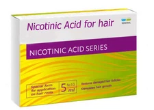 NICOTINIC ACID FOR HAIR 10 ampules x 5ml (VITAMIN B3/NIACIN)/ STRENGTHENING T...