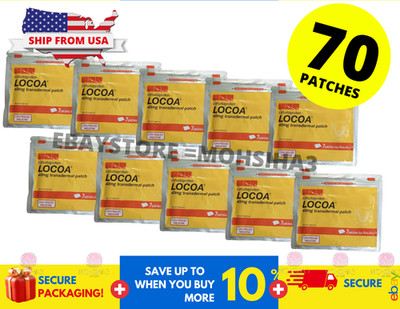 10 Pack (70 Patches) LOCOA 40mg Transdermal Joint Pain Relief- SHIP FROM US