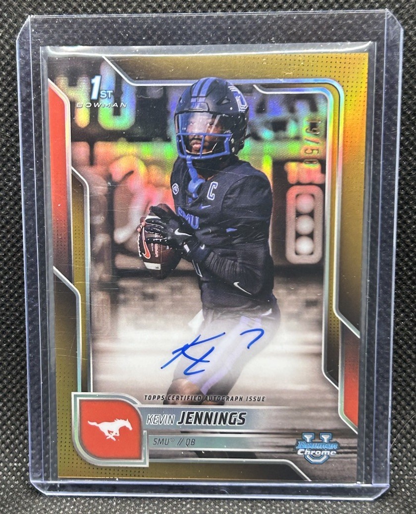 2025 Bowman Chrome U Kevin Jennings Auto 1st Prospect Gold Refractor /50