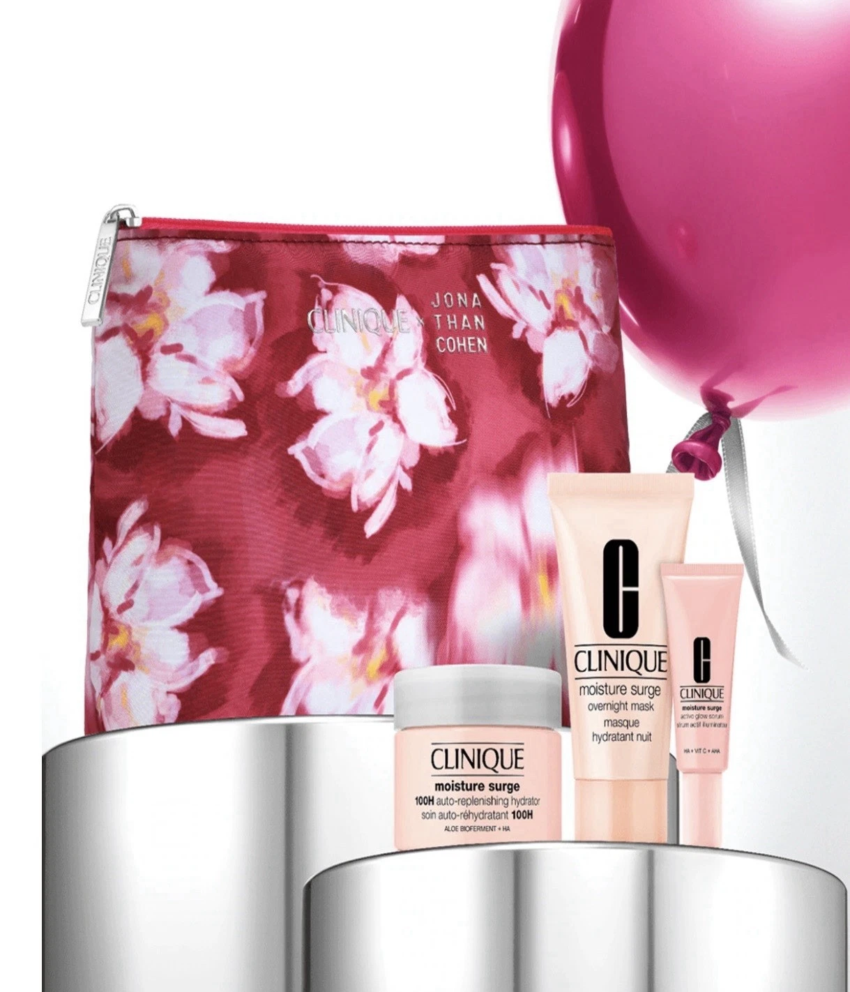 NWT CLINIQUE GIFT WITH PURCHASE BAG GLOWY AND BRIGHT KIT: MOISTURE SURGE SET
Opens in a new window o
