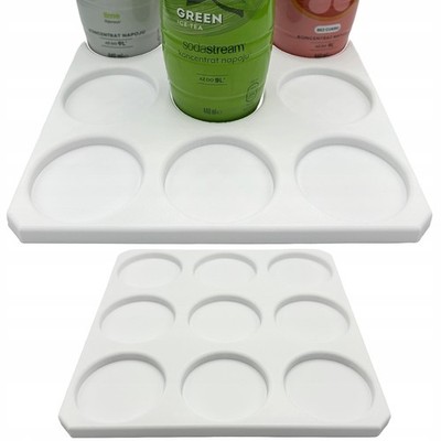 Sirup-Ständer für SodaStream 9 Sirupflaschen Organizer Aufbewahrung Weiß