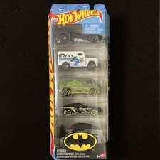 Hot Wheels Batman 5-Pack Diecast 1:64 Set Batmobile Batplane Armored Truck