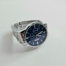 Geneva Men's Watch Round Face Blue Metal Strap Smart Business Analogue Watch