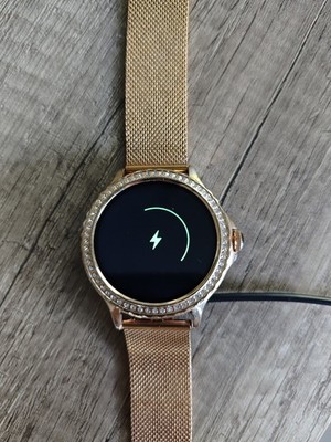 Smart Watch NX19 Smartwatch 44 mm Gold Edelstahl-Mesh, Android, Herzfrequenz