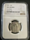 1027 P Standing Liberty Quarter UNC Details NGC Lightly Cleaned