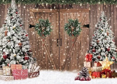 Sfondo Fotografico Glitter Inverno Natale Scatole Regalo Famiglia Vacanze 8x6ft