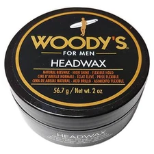 Woody's Hair Styling Headwax for Men 2 oz Beeswax Shine Flexible Hold