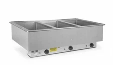 3 Well Drop In Food Warmer Water Steam Table Insert Atlas Metals WIH-DME-3 #2646
