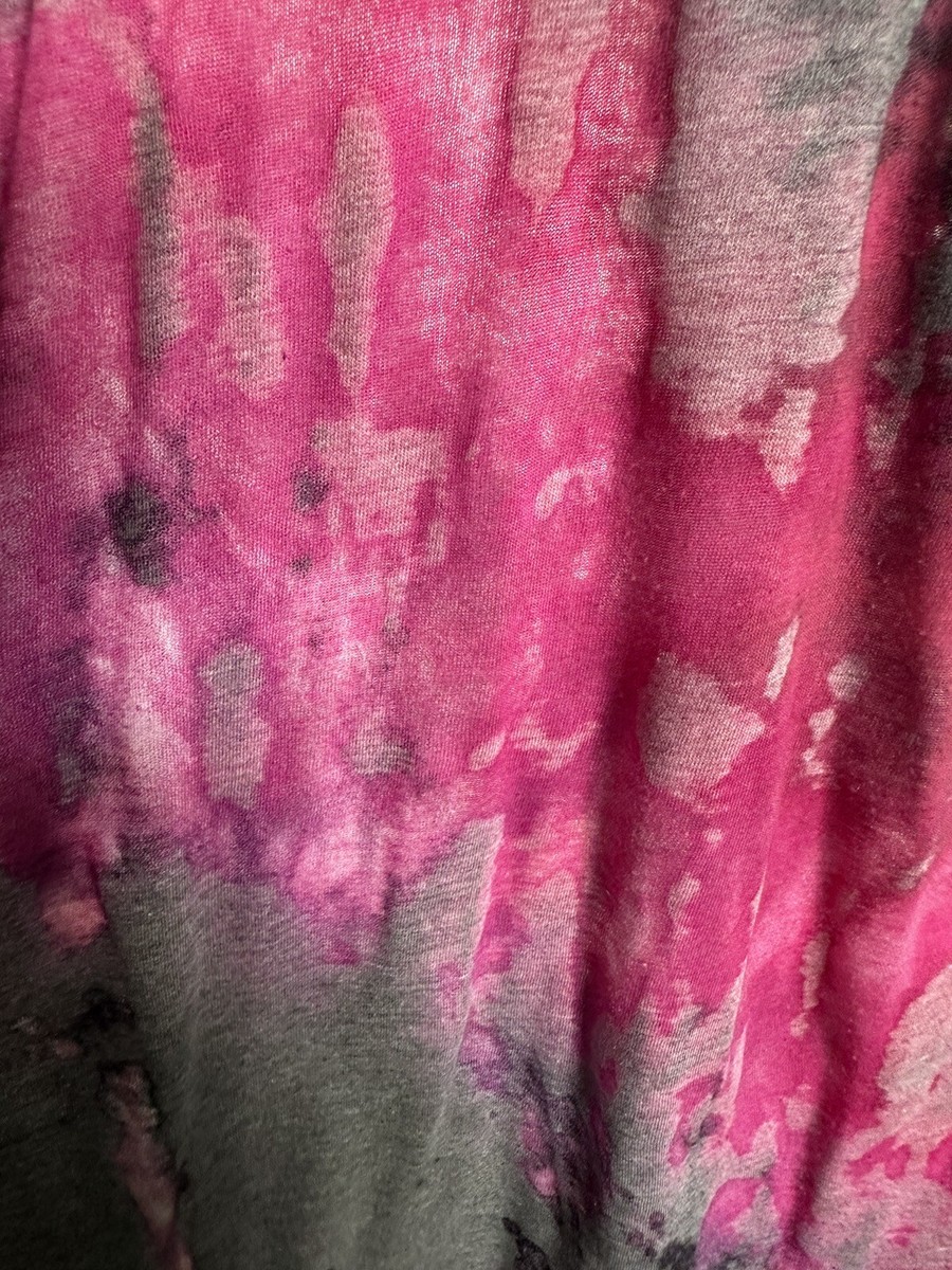 Débardeur DELiA*s 'Wow Nobody Cares' Tie Dye Rose - Taille Small Juniors