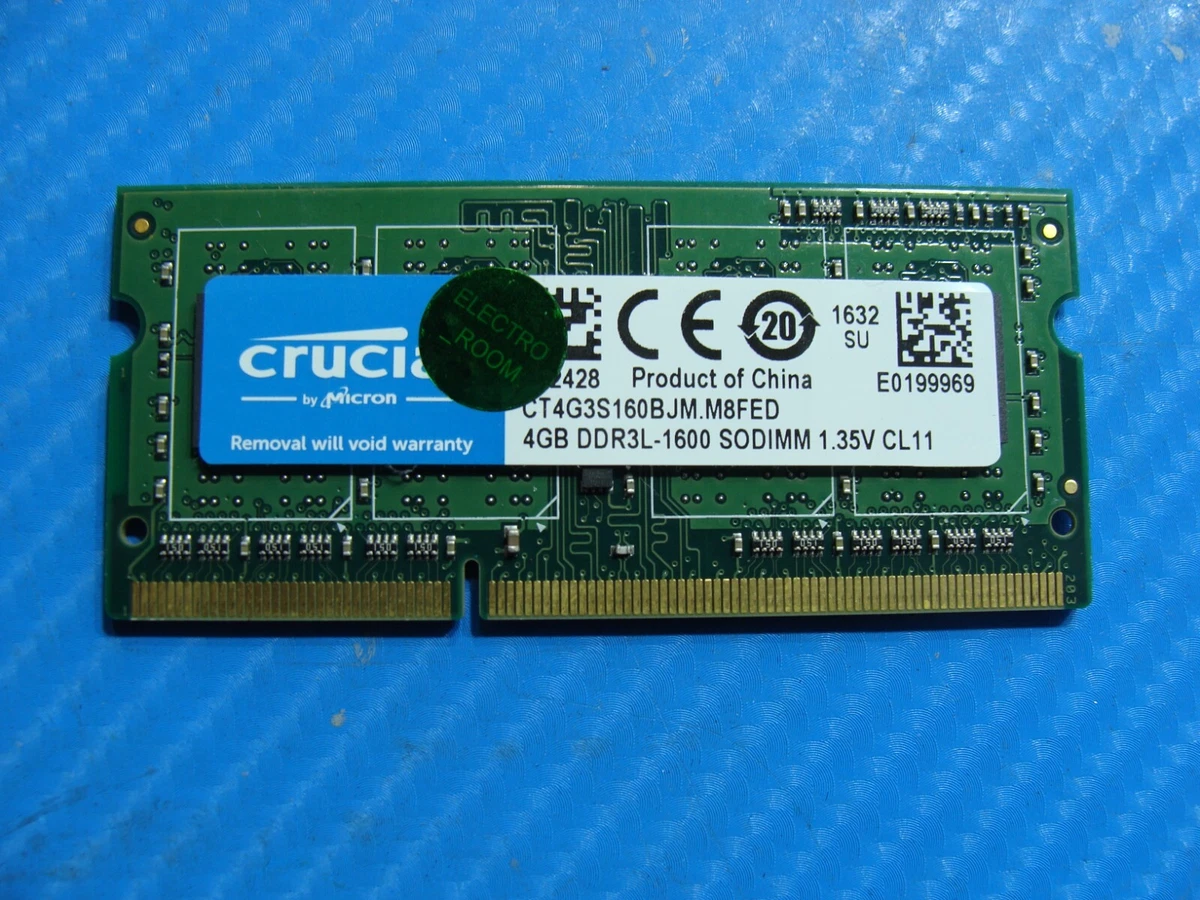MacBook Pro A1286 Crucial 4GB DDR3L-1600 Memory RAM SO-DIMM 