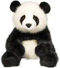 Emmett 14" DLUX Panda Bear Plush Stuffed Animal Douglas Cuddle Toy black white