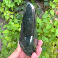 530g Beautiful Natural Dark Green Nephrite Jade Free Form, Nephrite Jade