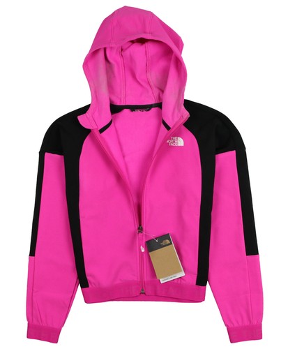 THE NORTH FACE Youth Tekware Full Zip Hoodie sz XL X-Large (18) Pink Black - Picture 2 of 3