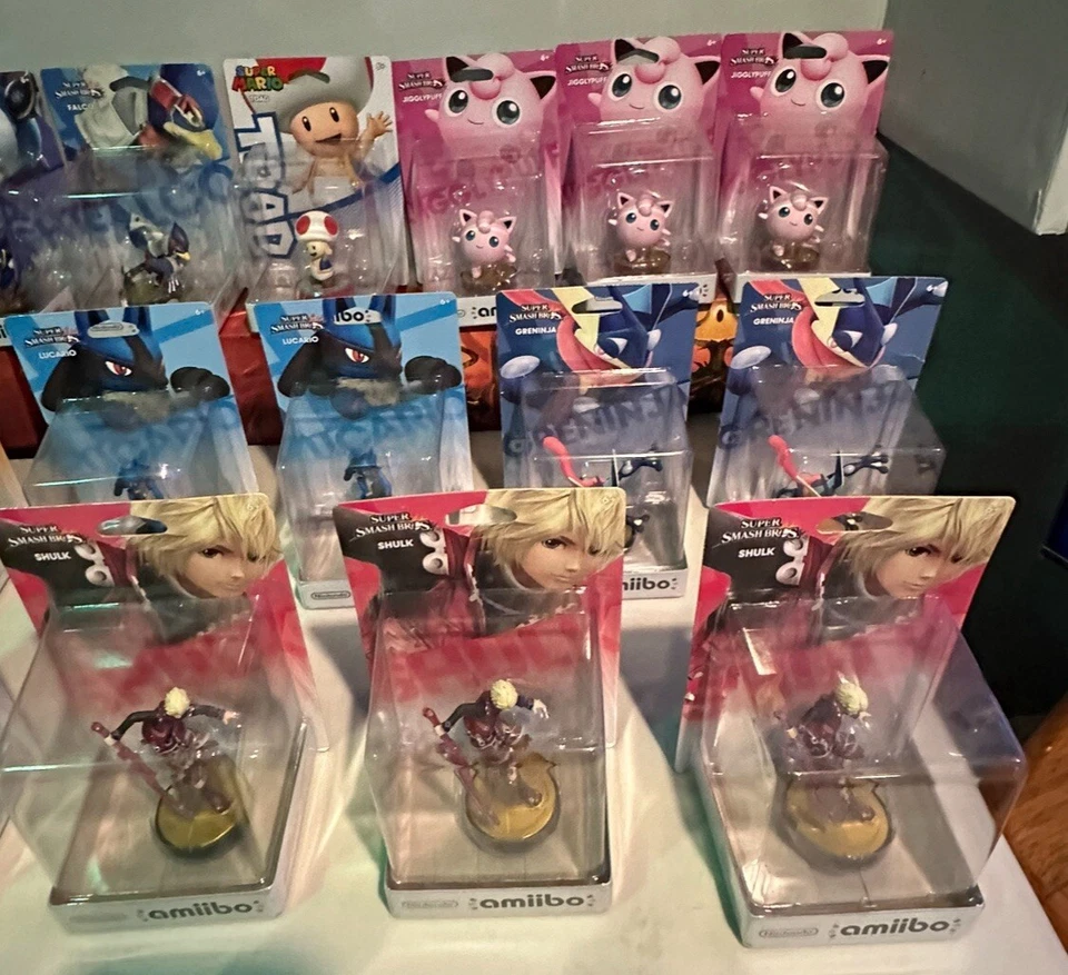 Super Smash Bros Amiibo lot + Toad (Super Mario) 25 New in Box Nintendo Amiibos  - Image 2 of 4