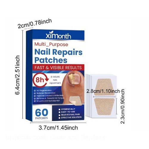 60x Toenail Fungus Treatment Sticker Nail Repair Patches Treatment Tool Kit Hot - Bild 12 von 12