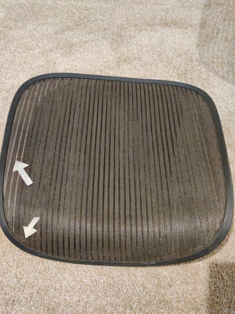 Herman Miller Aeron Chair Seat mesh brown pellicle w/ blemish Size B