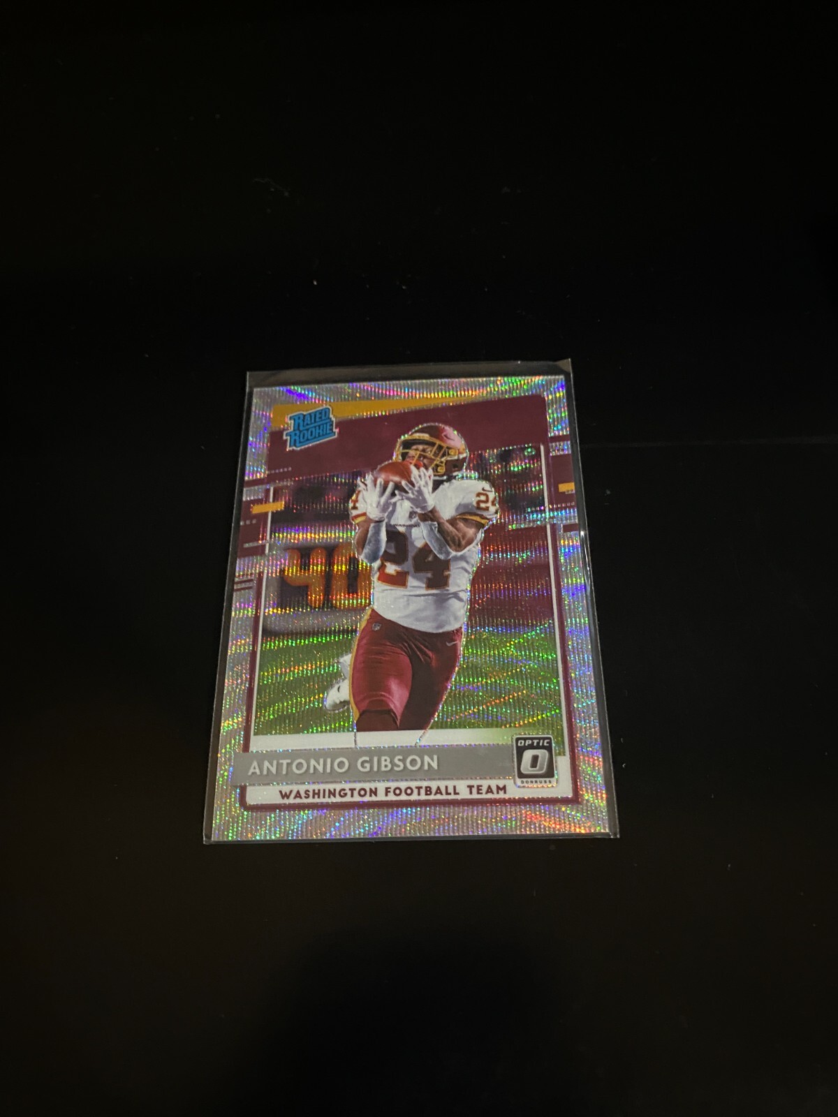 Antonio Gibson 2020 Panini Optic Silver Wave Prizm /199 RC Commanders 185 PWE