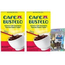 Cafe Bustelo Instant Coffee Single Serve Packets, 6 Count (Pack of 2)