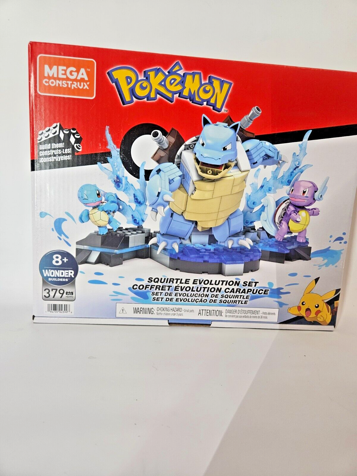 Brand New Factory Sealed Mega Construx Pokemon Squirtle Evolution Set (379  Pcs)