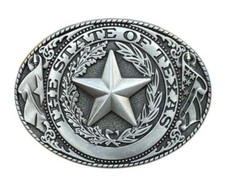 Western Belt Buckle for Men Vintage Style Cowboy Rodeo Wear - The State of Texas