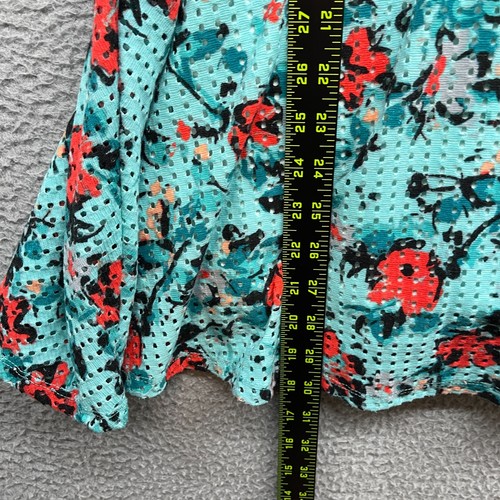 DKNY Girls Dress Fit Flare Green Floral Sleeveless Scoop Neck Back Zip Size L - Picture 6 of 10