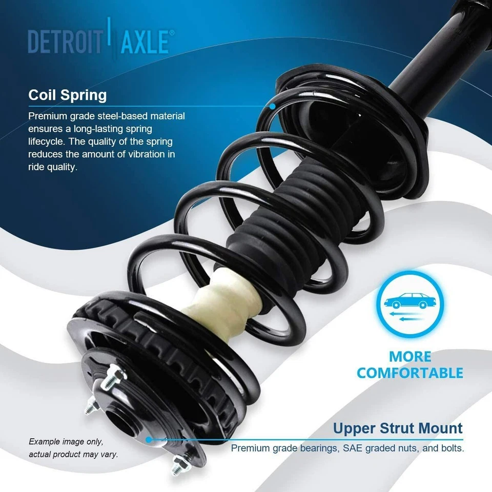 2 Rear Strut & Coil Spring for 1998 1999 2000 2001 2002 Subaru Forester - Image 3 of 4