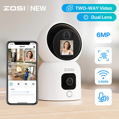 ZOSI 6MP WLAN PTZ Überwachungskamera HD Außen H265+Wifi IP Kamera PIR Schwenkbar
