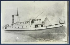 Steamer ALBEMARLE BW Real Photo Postcard