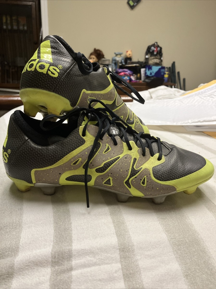 Rare ADIDAS X 15.1 FG S75238 Carbon/yellow/gray Men Soccer Cleats