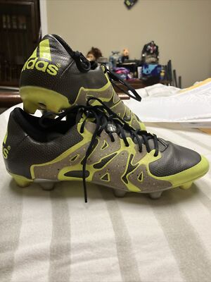 Rare ADIDAS X 15.1 FG S75238 Carbon/yellow/gray Men Soccer Cleats Futbol Sz US 8