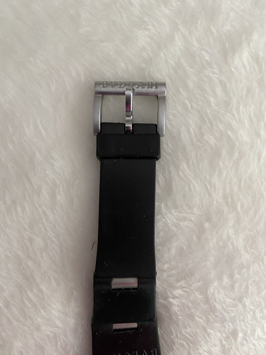 Bvlgari - Watch Small Aluminum Silver & Black Rubber AL 29 TA