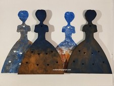 Beautiful Girl Body Foam Stamps Set of 2 - Custom Wholesale Art Foam Stamps AFS