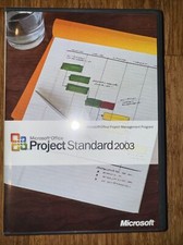 MS Project 2003 Standard w/ Manual PC CD desktop publishing manage work tool BOX