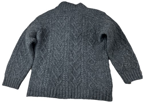 Aran Crafts Youth Sweater Merino Wool Small Ireland Grey - Picture 2 of 6