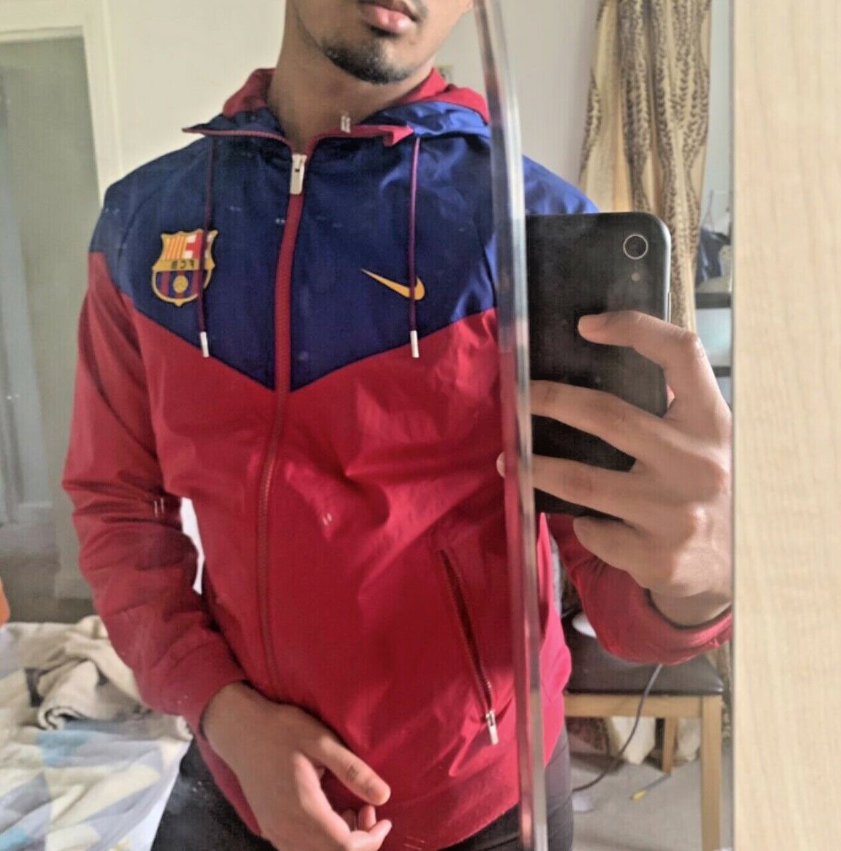 Rare FCB Nike Windrunner Jacket Glanz Nylon Jacket Barcelona Rare FCB Nike Windrunner Jacket Glanz Nylon Jacket Barcelona
