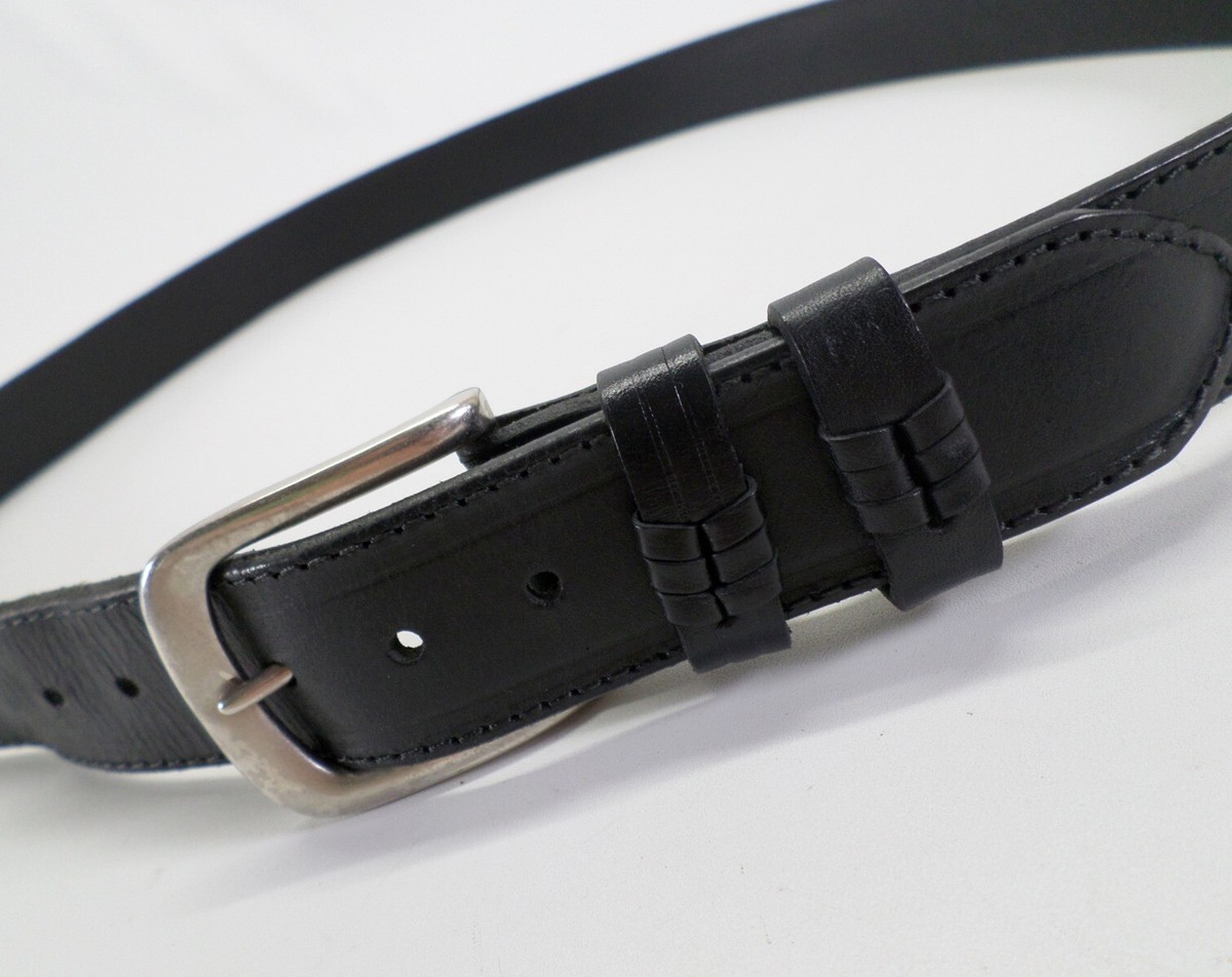 Red Head Brand Co Leather Belt 44 Double Keeper Black