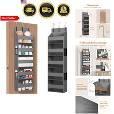 Over Door Organizer Storage Shelves Clear Window Mesh Pockets Bathroom Kitchen