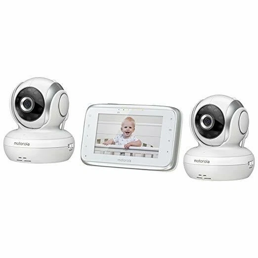 Motorola MBP38S-2 Digital Wireless Video Baby Monitor Two Cameras 4.3" Display