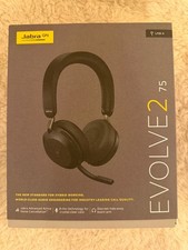 Jabra Evolve2 75 Bluetooth Ohraufliegende Kopfhörer Schwarz Kabellose mit Mikrof