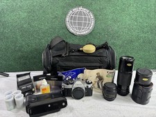 Canon AE-1 Program 35mm Film Camera Lot TESTED WORKING - Loose Battery Door