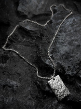 Personalized Pure Titanium Necklace 3mm Chain Dog Tag Pendant Handmade Men Women