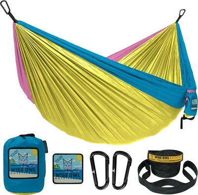Wise Owl Outfitter Double Hammock Camping Hiking Backyard Backpacking Outdoors