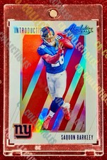 Saquon Barkley ROOKIE INTRO PRIZM CARD PANINI NEW YORK GIANTS MINT. rookie card picture