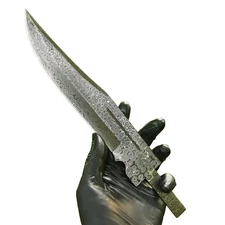 Handmade Forged Damascus Steel Blank Blade Hunting Bowie Survival Sport Knife