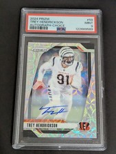 TREY HENDRICKSON 2024 PANINI PRIZM AUTOGRAPH SCOPE CHOICE AUTO /100 PSA 9
