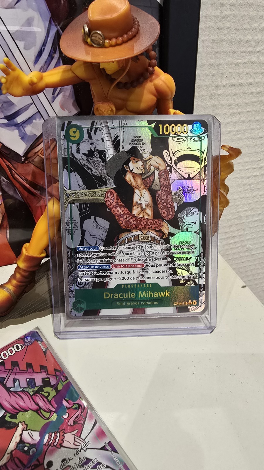 One Piece OP14 Dracule Mihawk (OP14-119) (V.3) Rare Manga Français