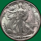 1944-S Walking Liberty Half Dollar Slider AU+/UNC Coin #33415