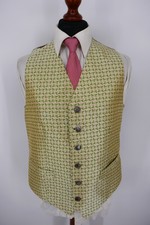 Gilet costume asburgico taglia 52 100% seta lino chiaro ottime condizioni