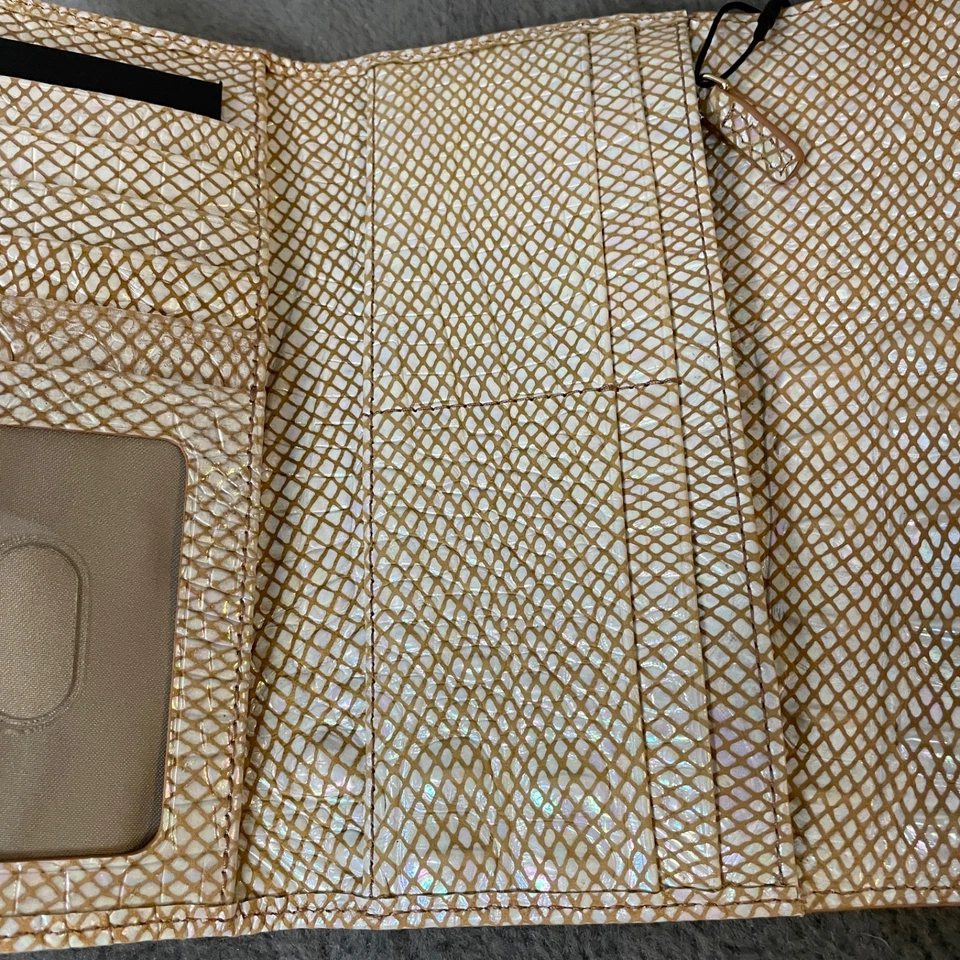 Cartera Brahmin Veronica Tiramisú Melbourne Blanca Beige Plegable Tarjetas de Crédito Foto 4 de 4