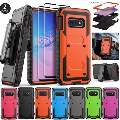 For Samsung Galaxy S10e Phone Case Shockproof Cover Belt Clip / Screen Protector